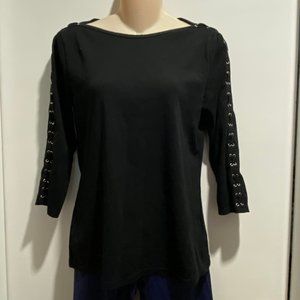 Lauren Ralph Lauren Steampunk Goth Grunge Cotton Castlecore Grommet Laci…